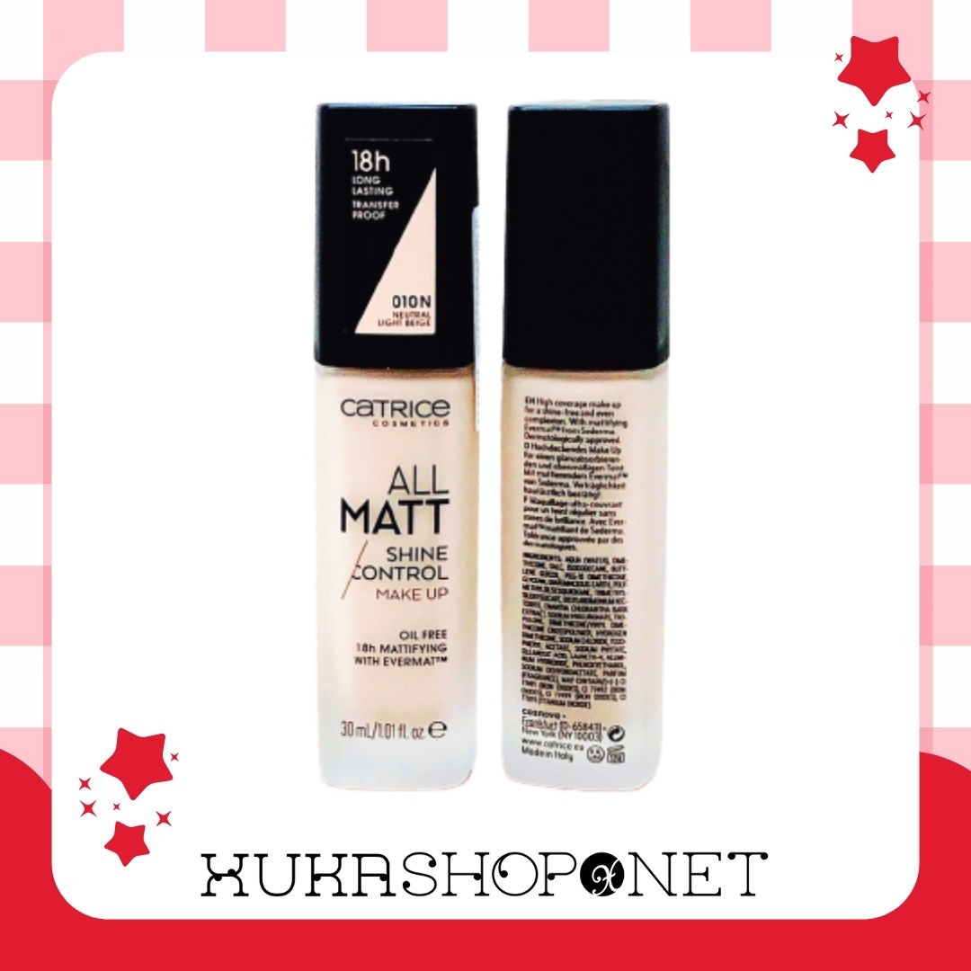 Kem nền kiềm dầu catrice all matt plus 18h mỏng mịn 30ml