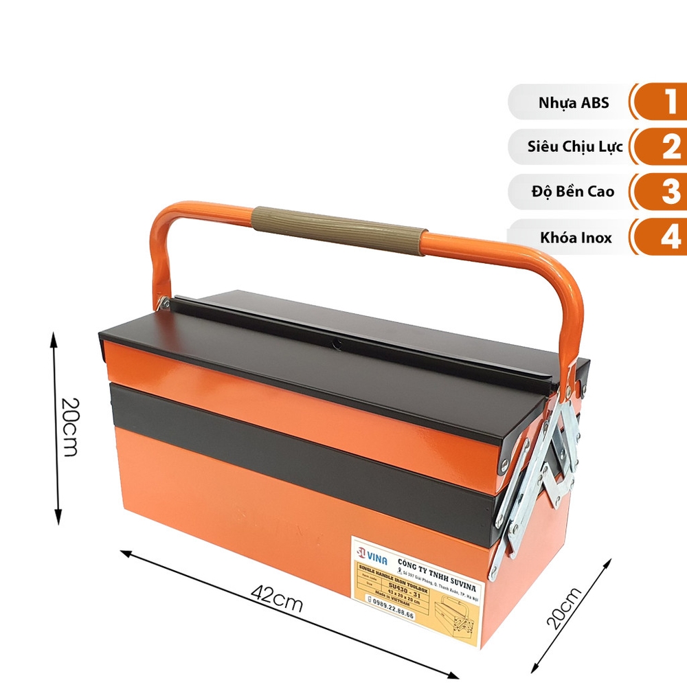 Hộp Đựng Dụng Cụ 3 Tầng 4 Khay SU420