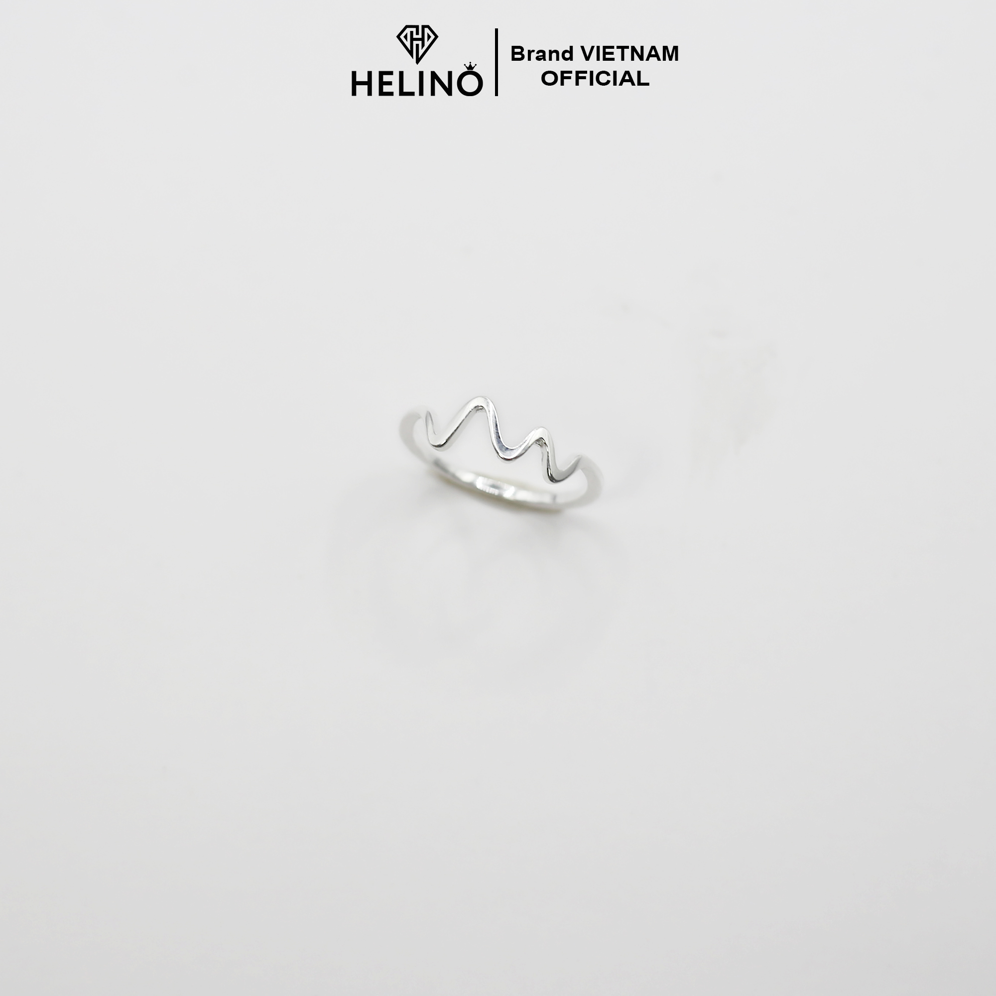 Nhẫn bạc HELINO, nhẫn nhịp tim trơn basic cá tính N11