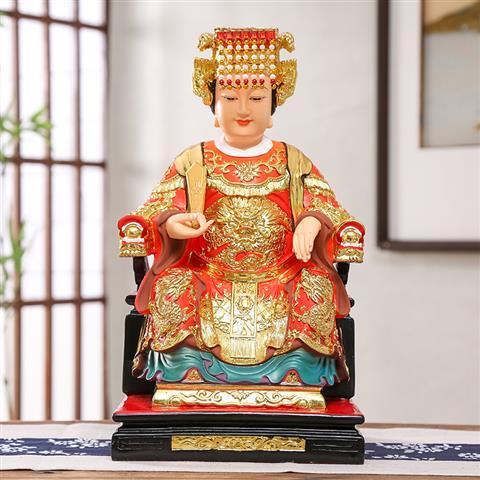 38cm tượng mazu 30cm đức mẹ đồng trinh trên bầu trời, thần biển, hoàng hậu, mazu, fu dou yuanjun tượng phật bằng nhựa