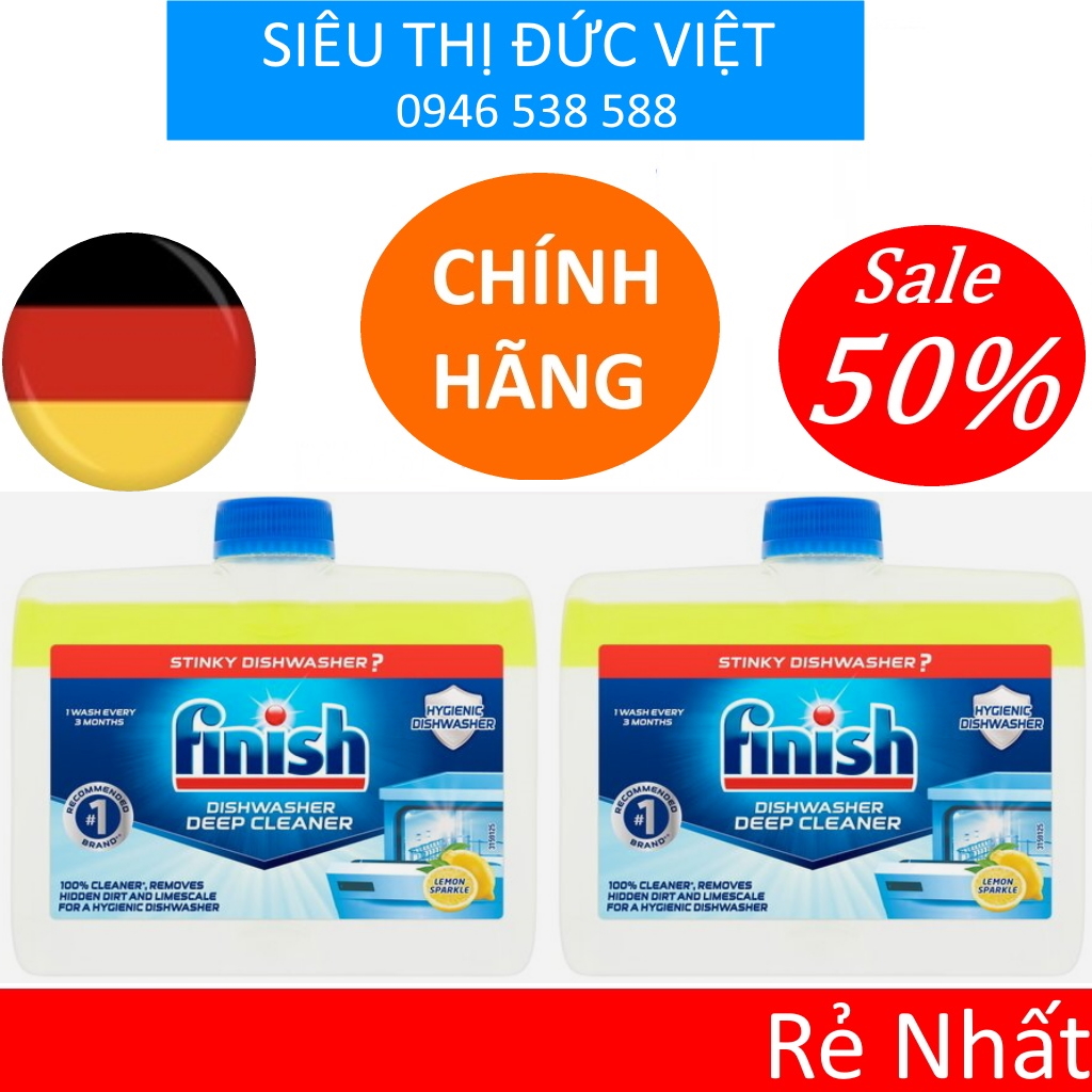 Viên vệ sinh máy rửa bát Finish, dung dịch vệ sinh bảo trì máy rửa bát finish