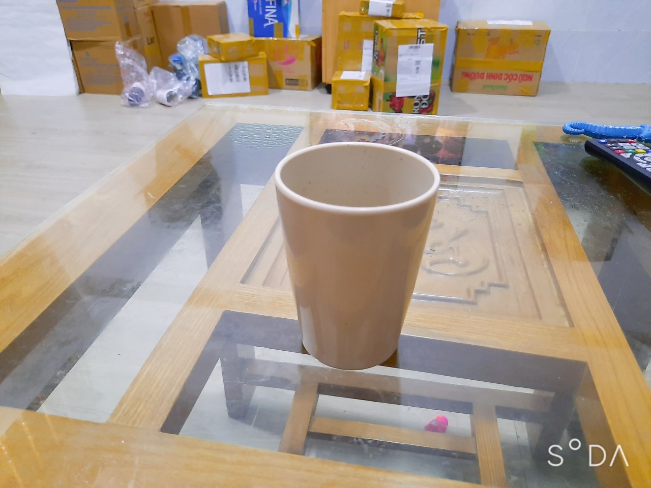 [HCM]Ly Nhựa Melamine Màu Nâu Cao Câp