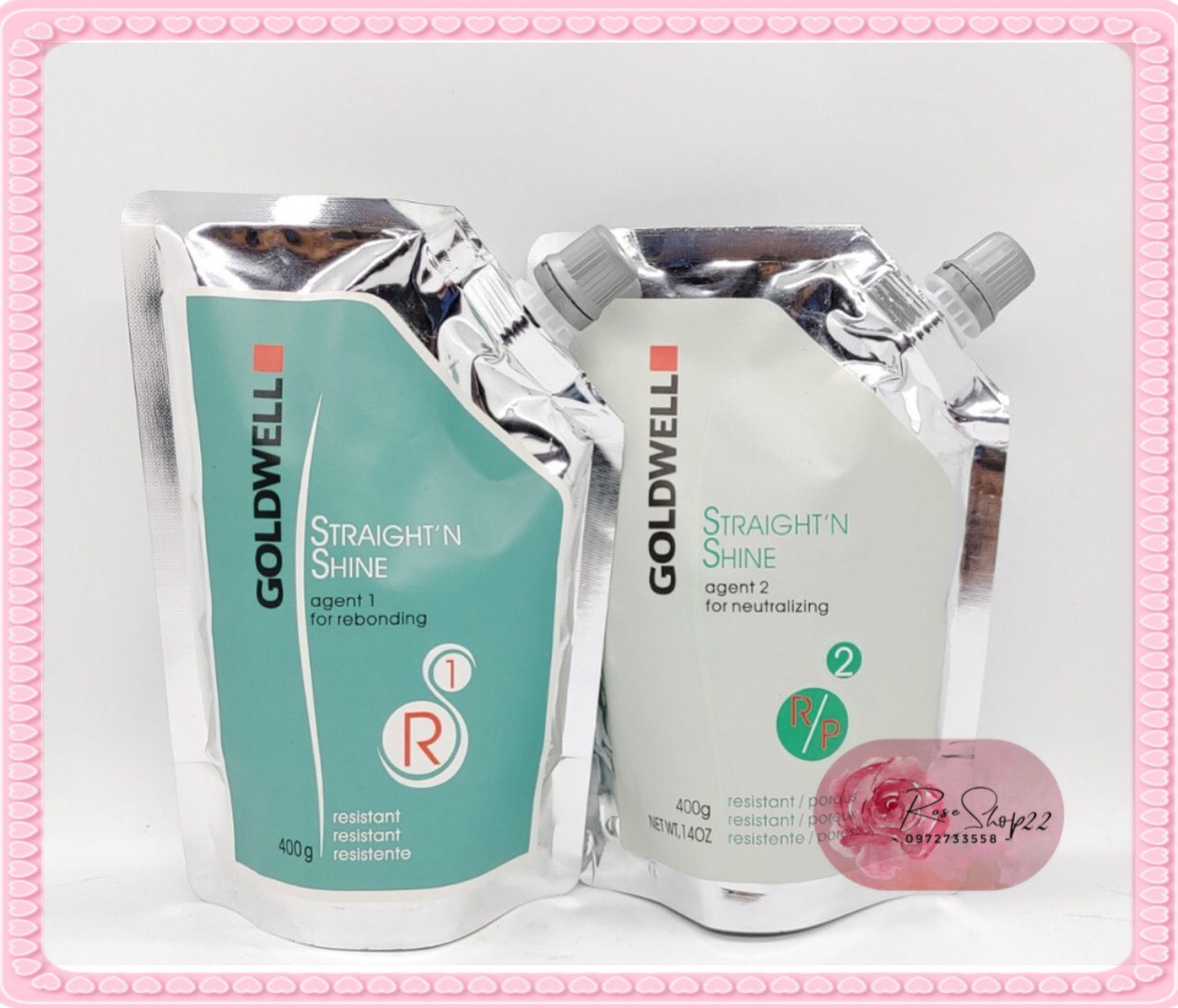 Cặp Thuốc Uốn , Ép / Duỗi Nóng Goldwell 400ml X 2
