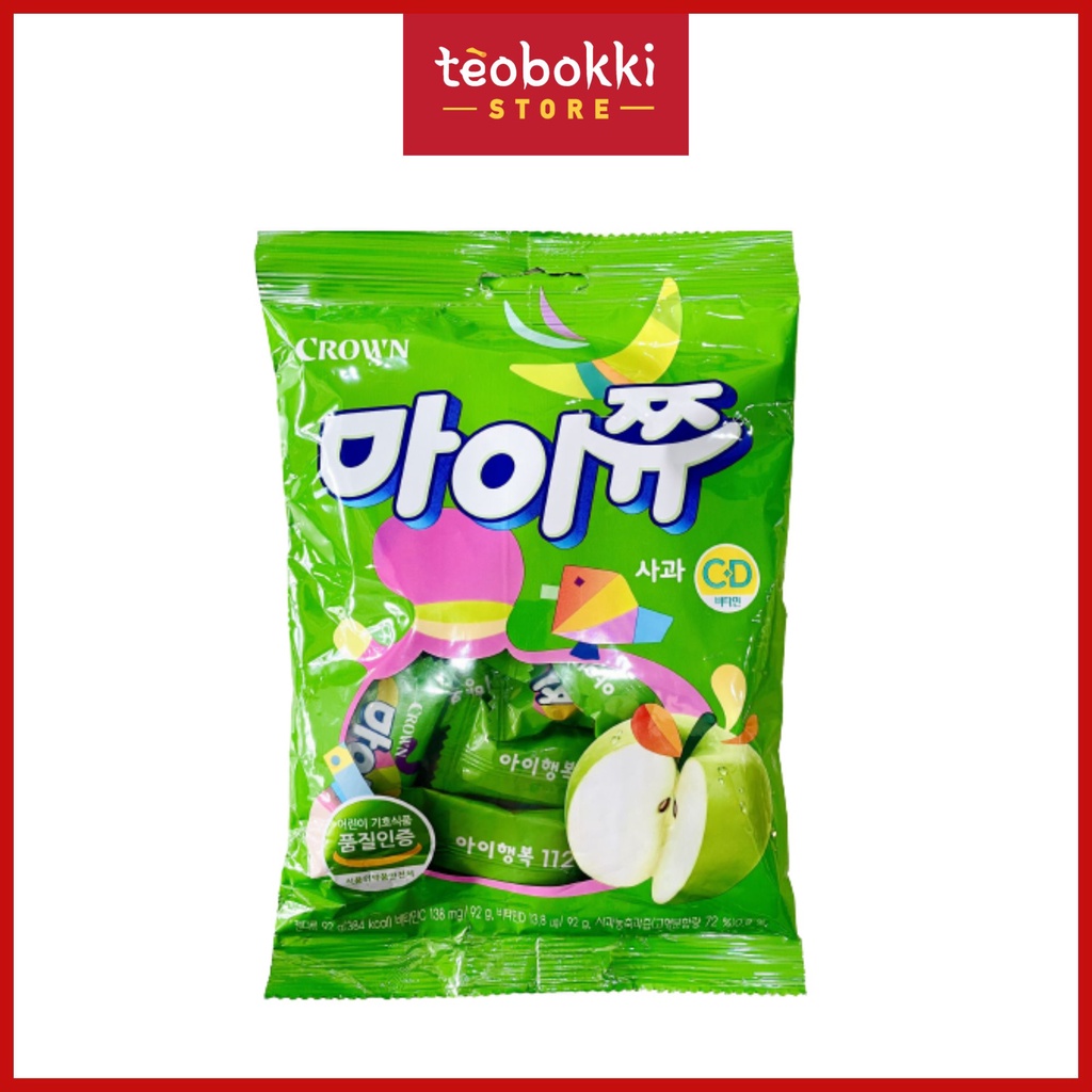 Kẹo mềm vị táo Crown 92g