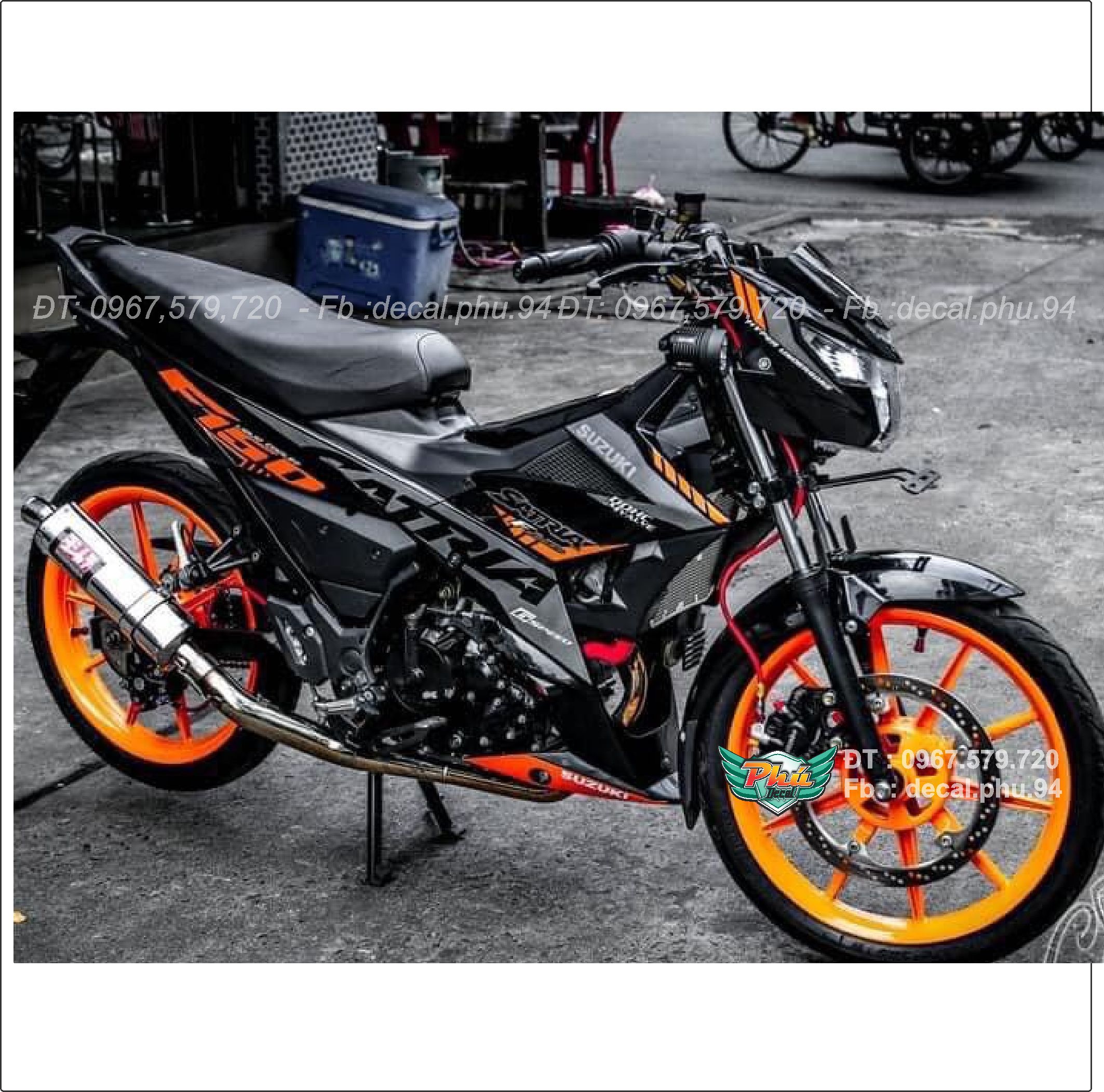 Tem rời Satria Cam đen (Y)