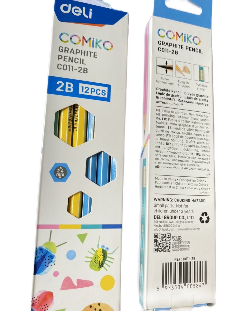 Hộp 12 chiếc Bút chì gỗ deli C011-HB/ 2B