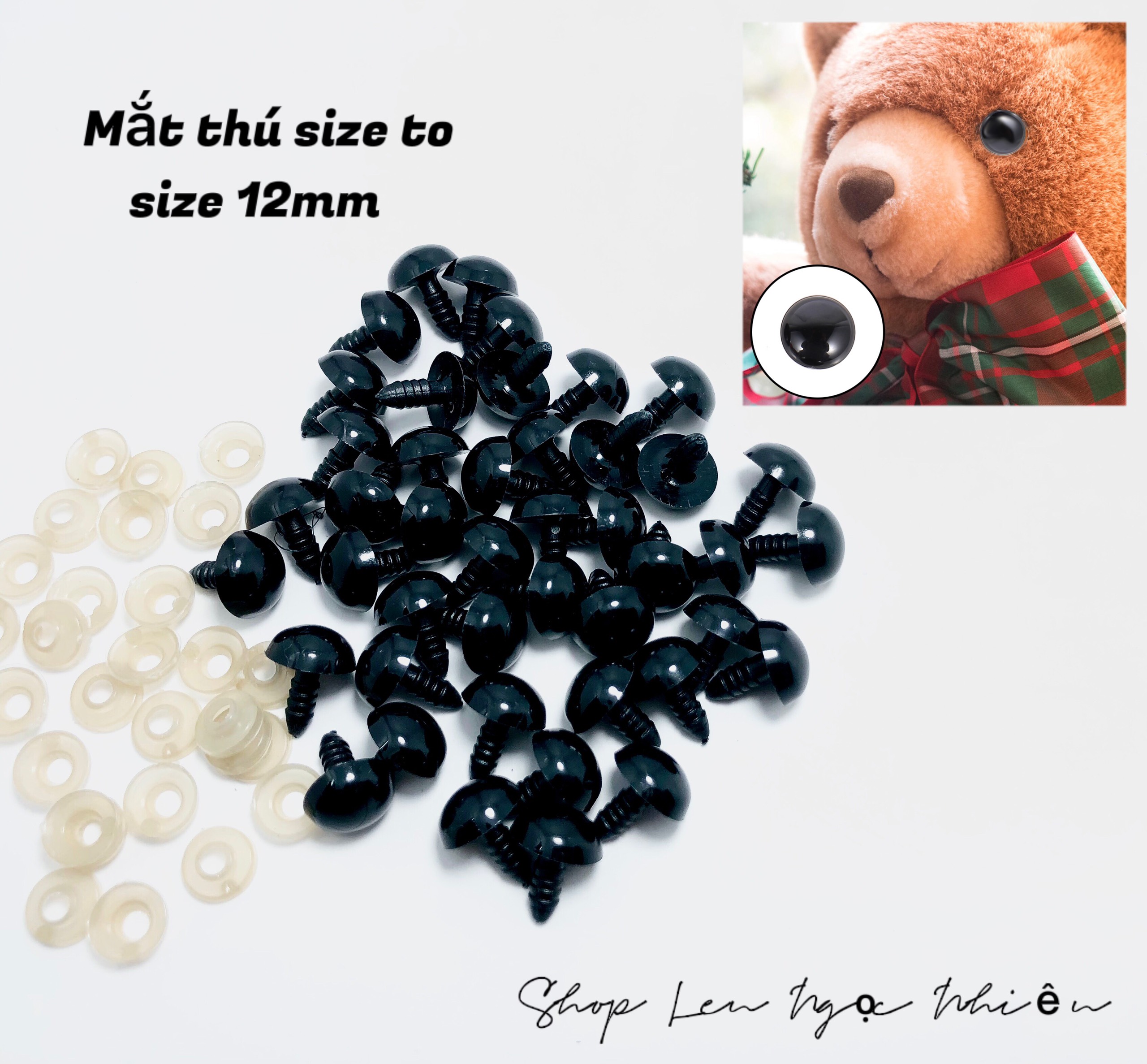 Mắt thú vặn nhiều size có kèm chốt
