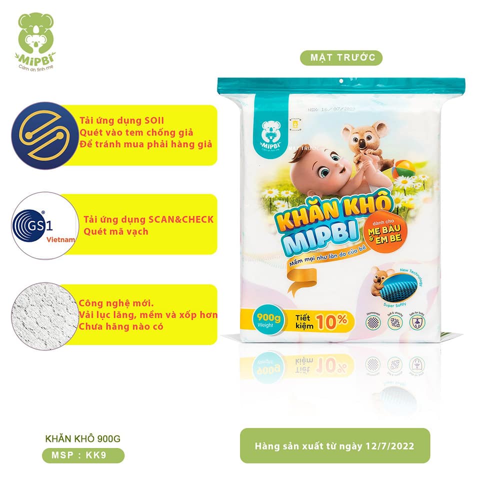 [HOT DEAL] Khăn khô đa năng 600gram Mipbi