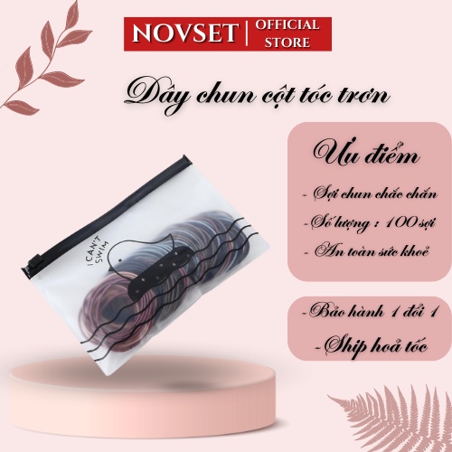 Set dây buộc tóc 100 dây nhiều màu , có túi zip mã c702