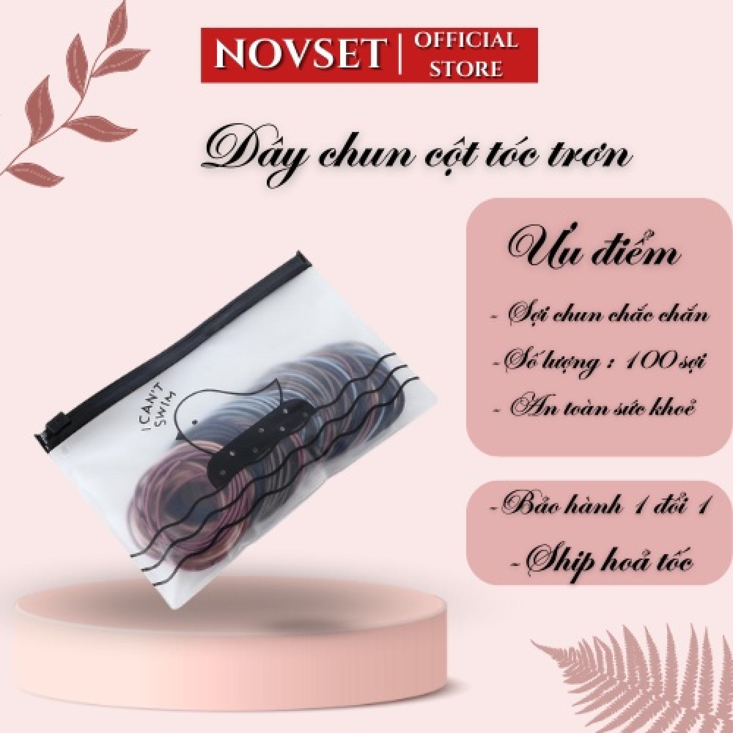 Set Dây Buộc Tóc 100 Dây Nhiều Màu  Có Túi Zip [ MÃ C702 ]
