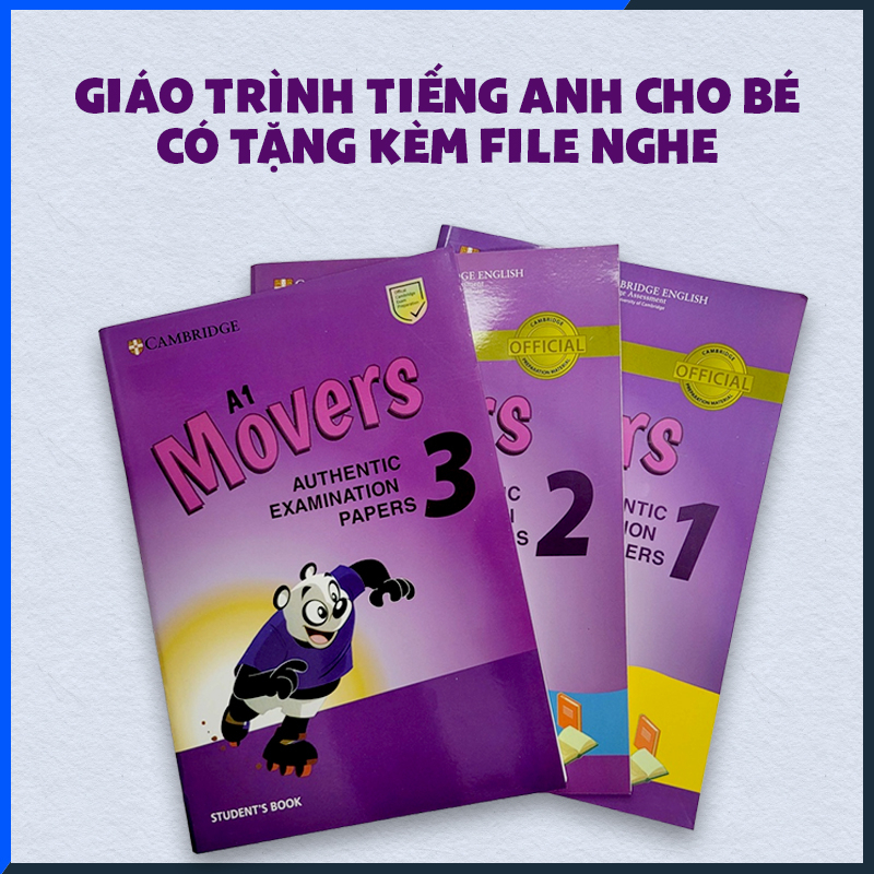 Test Mover Level 1,2,3 (tùy chọn) cho bé tặng kèm file nghe.