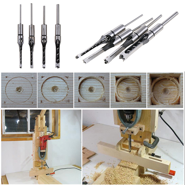 Mũi Đục Bái Long Dài - Mũi Đục Mộng Vuông, Đục Mộng Gỗ Cưc Nhanh