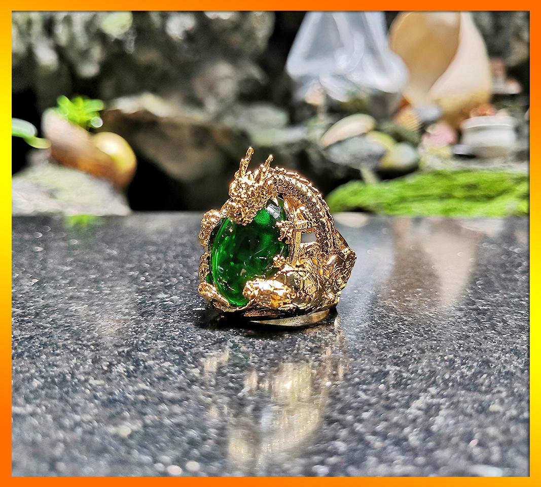 Nhẫn Ngọc Rồng Vàng - Ngọc Bích