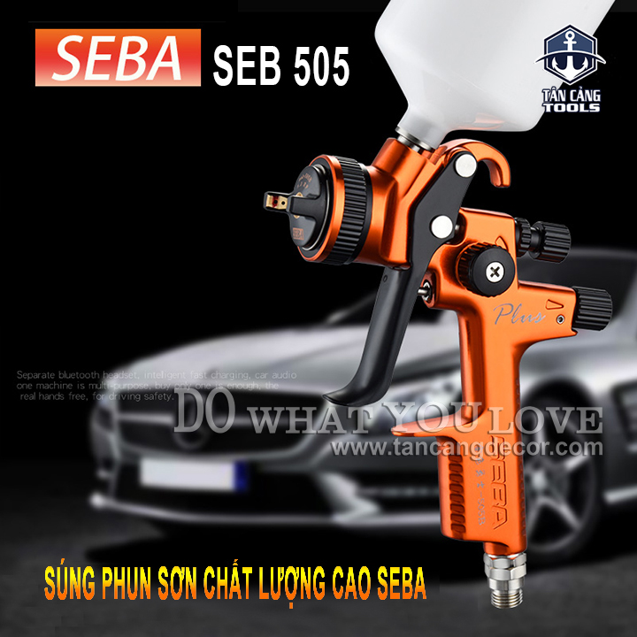 Súng phun sơn seba plus seb505 1.3 mm rp 600 cc