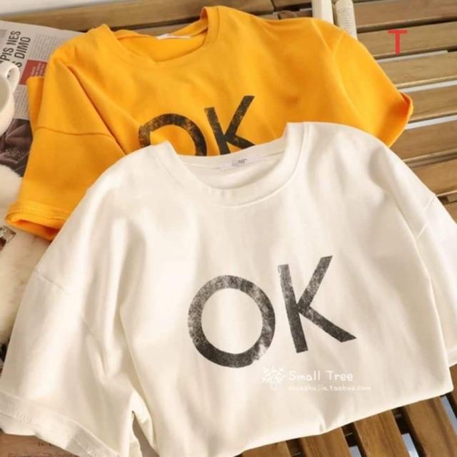 Áo croptop ok chữ to ngắn tay dtr0220