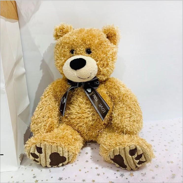 [HCM]Gấu Bông Teddy Lông Xù Cột Nơ Cực Yêu 32cm
