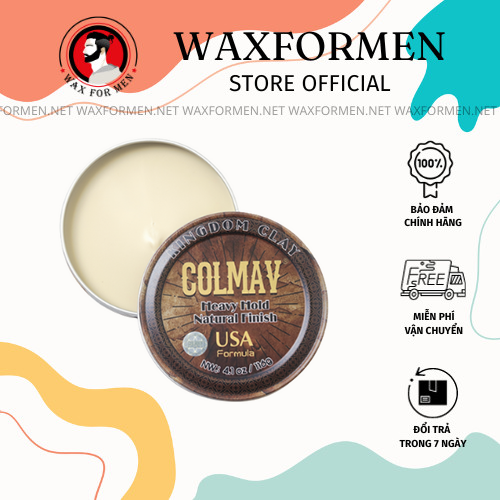 Sáp vuốt tóc nam Colmav Kingdom Clay 116gr - Wax for men - hương nước hoa, chất sáp Clay, bóng mờ, độ giữ nếp Heavy Hold