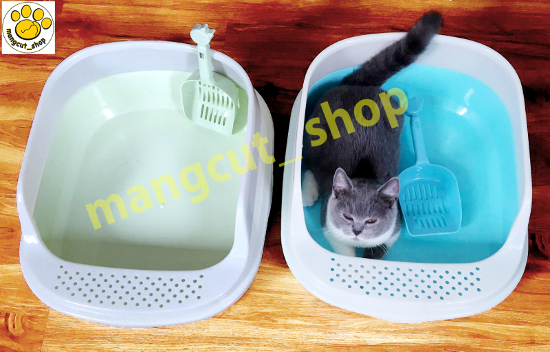 Khay Vệ Sinh Lớn Thành Cao Cho Mèo (kèm xẻng) - Nhà Vệ Sinh Lớn cho mèo