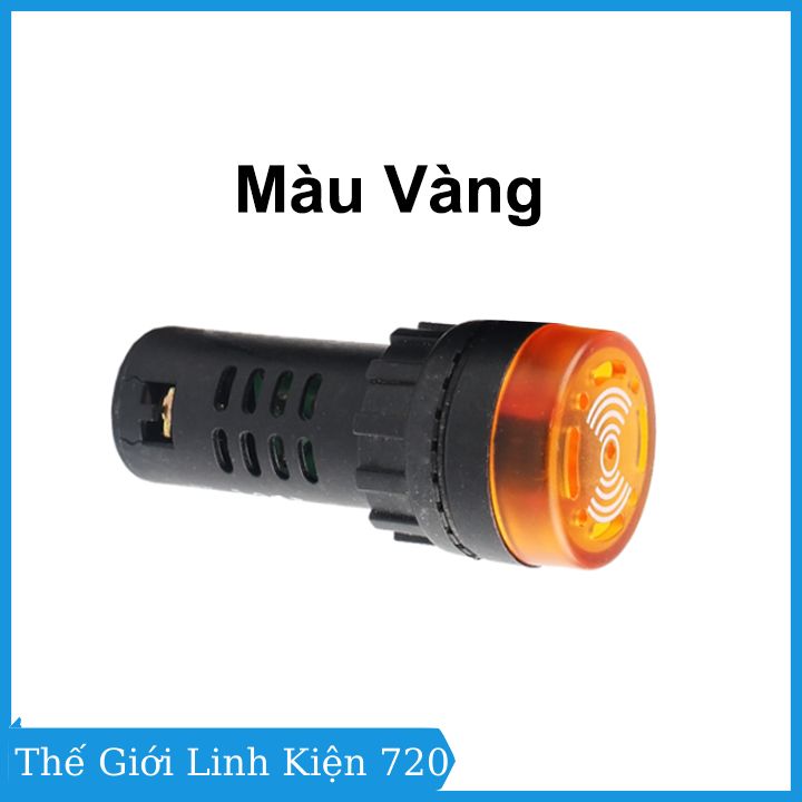 Đèn báo nguồn có còi ad16-16sm 12v / 220v màu xanh lá, đỏ, vàng