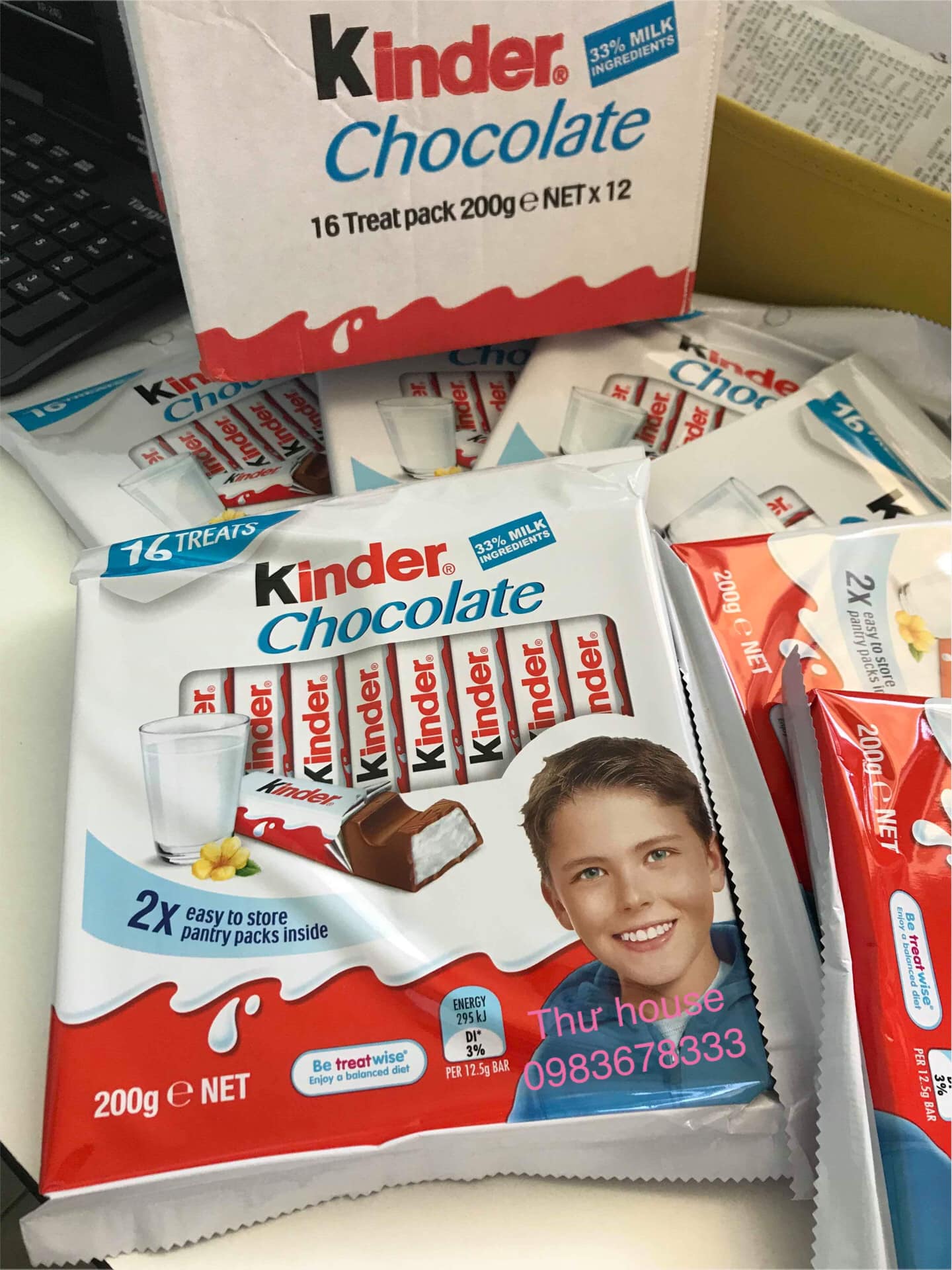 Socola Kinder Nhân Sữa 16 Thanh