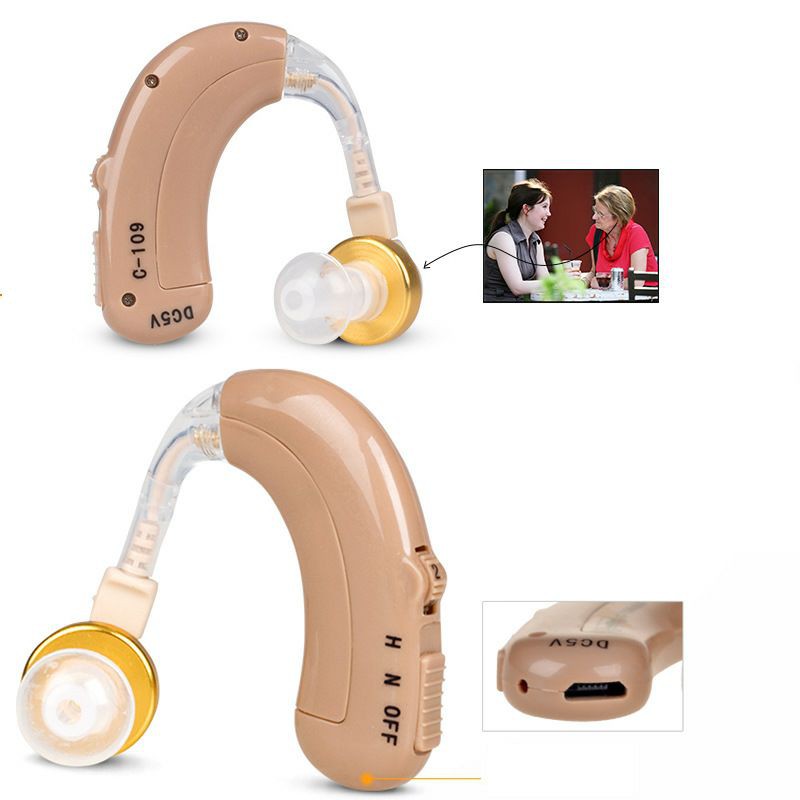 Máy trợ thính đeo vành tai Axon C109 Pin sạc