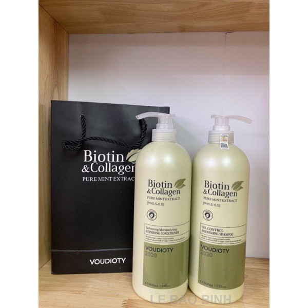 [ HÀNG CHÍNH HÃNG] Cặp dầu gội xả Biotin collagen (Dung tích mỗi chai 1000 ml)[xanh] giá rẻ