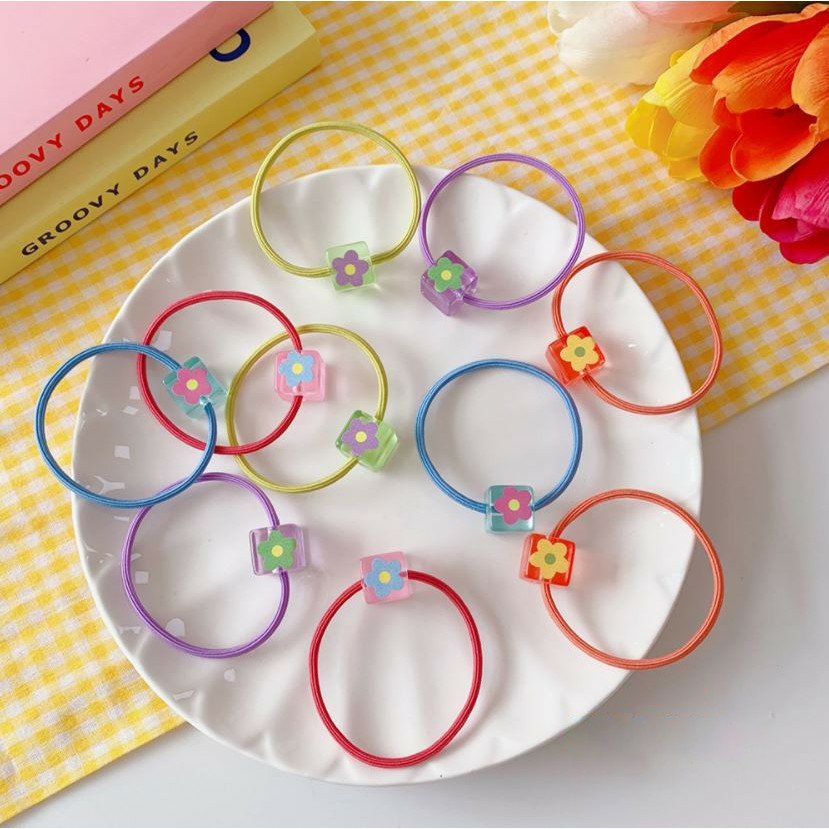 COMBO 02 THUN CỘT TÓC ĐÁNG YÊU CHO BÉ