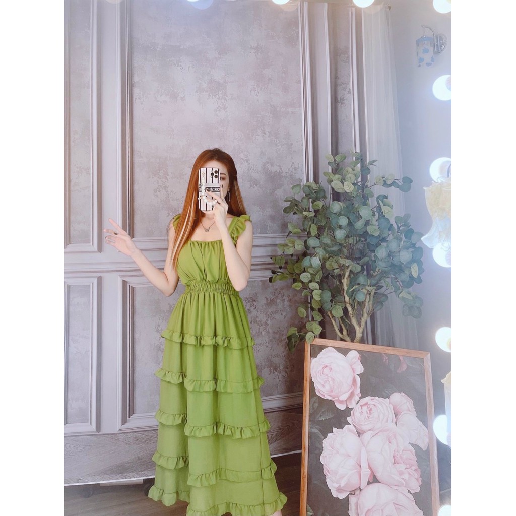 Đầm maxi 5 tầng tiểu thư cực xinh