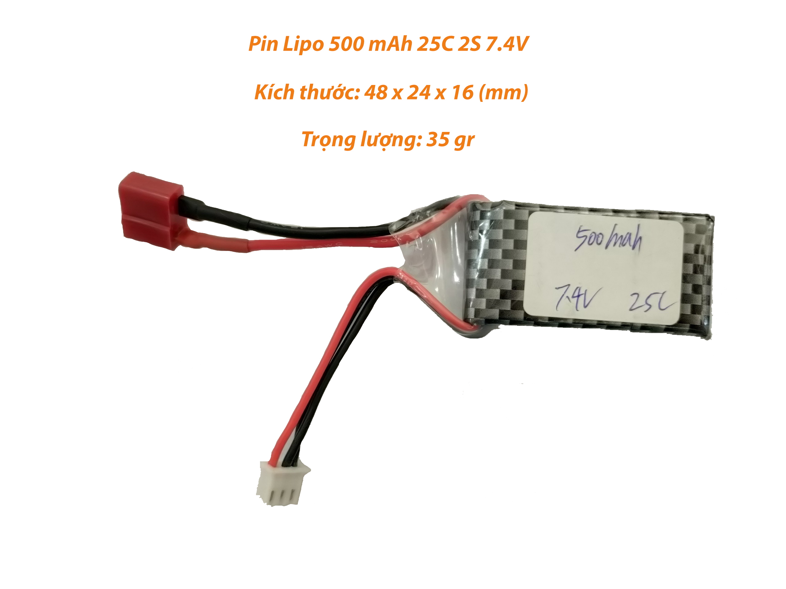 PIN lipo 500mah và bộ sạc pin lipo - ATDTECH