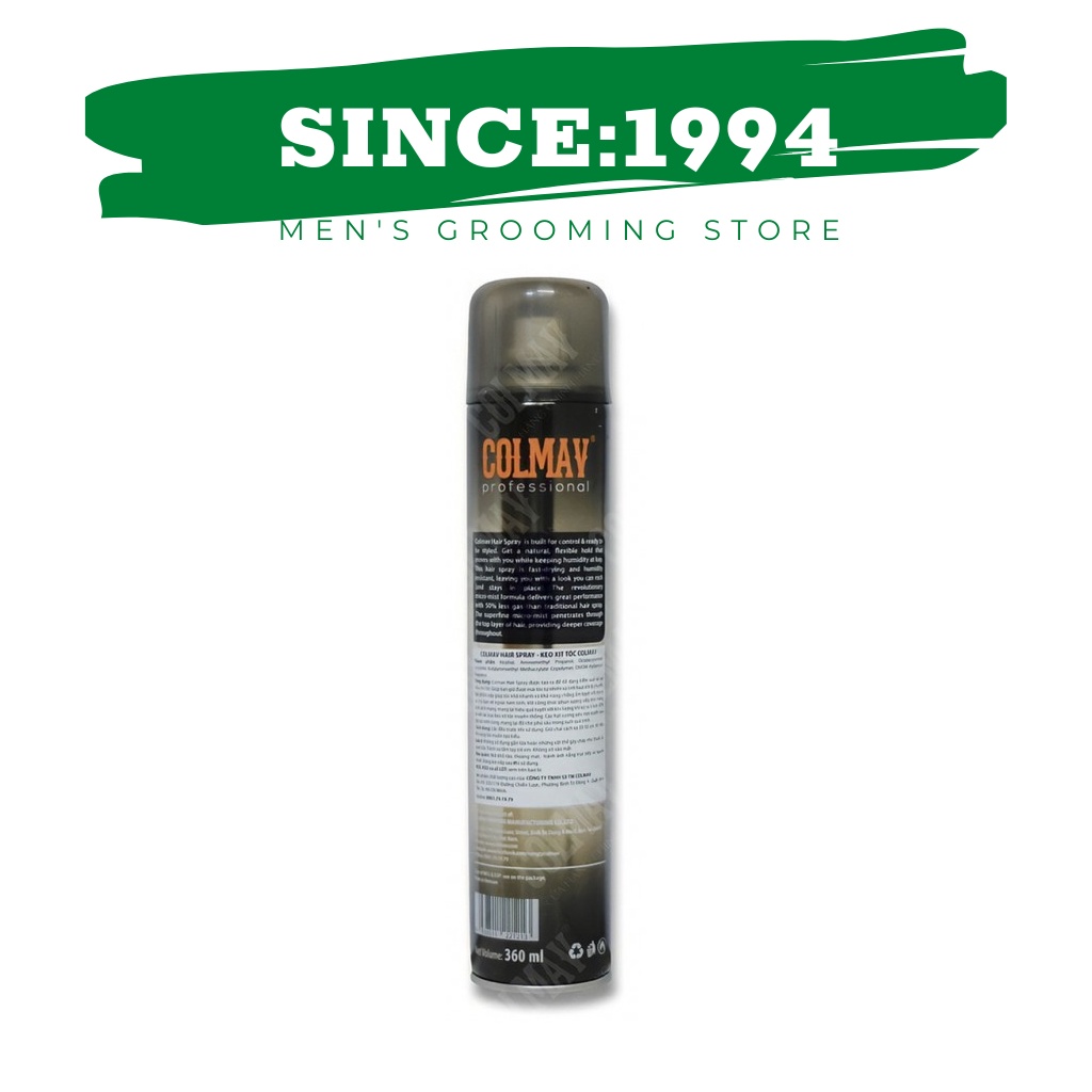 [CHÍNH HÃNG 100%] Gôm Xịt Tóc Colmav 360ml
