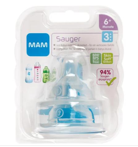[HCM]BỘ 2 NÚM TI MAM SỐ 1 2 3 CHO BÉ - XÁCH TAY ĐỨC