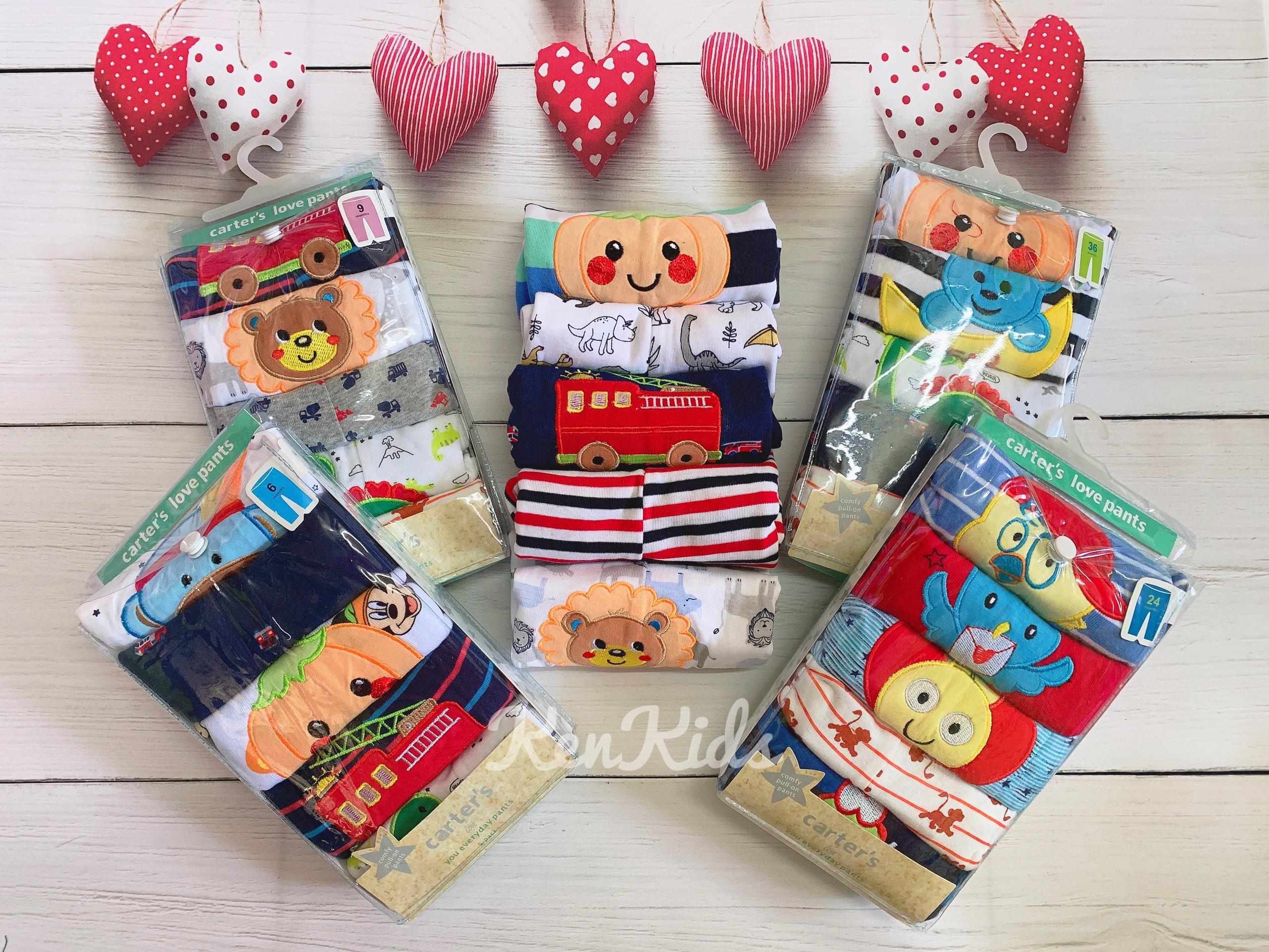 Set 2 Quần dài thêu mông thú Carter Thái Lan (5-13kg) bé trai