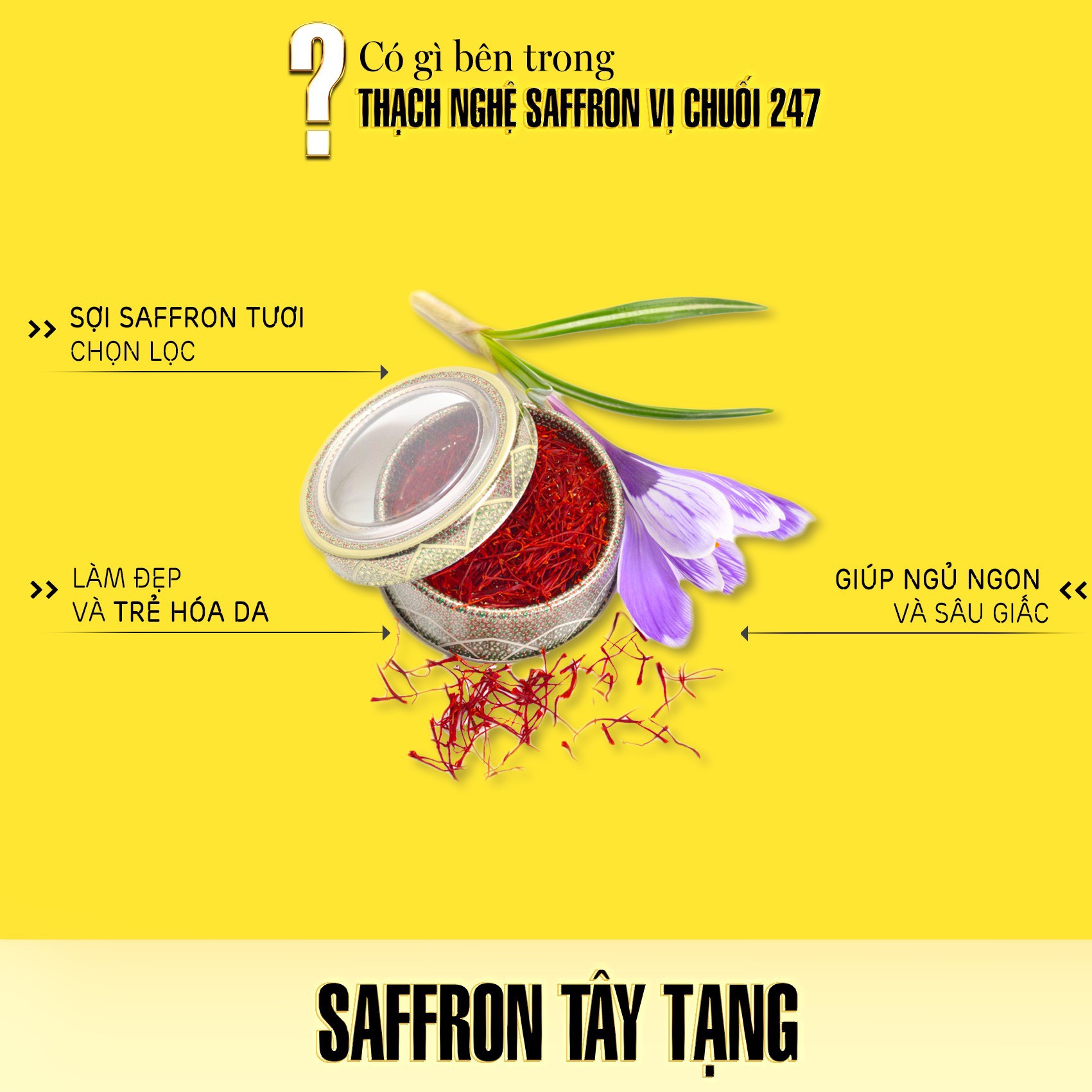 Thạch nghệ saffron 247 vị chuối Nhật Bản