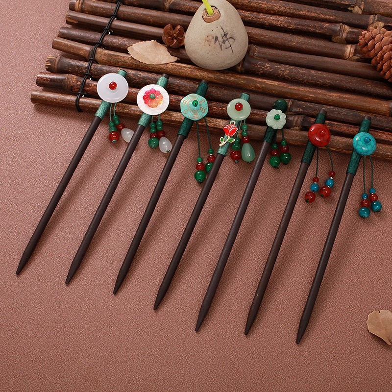 TRÂM BÚI TÓC CỔ PHONG GỖ MIX ĐÁ