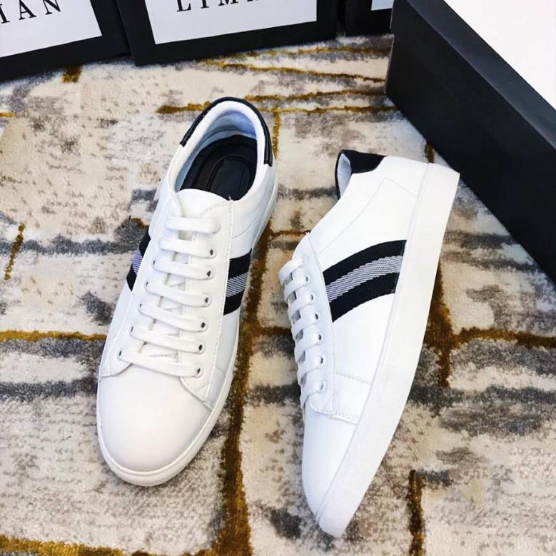 Giày sneaker nam, giày thể thao nam, giày nam hot sọc trắng ( đỏ - trắng ) cổ thấp-mã WB01 Khuyến mãi sốc giá rẻ