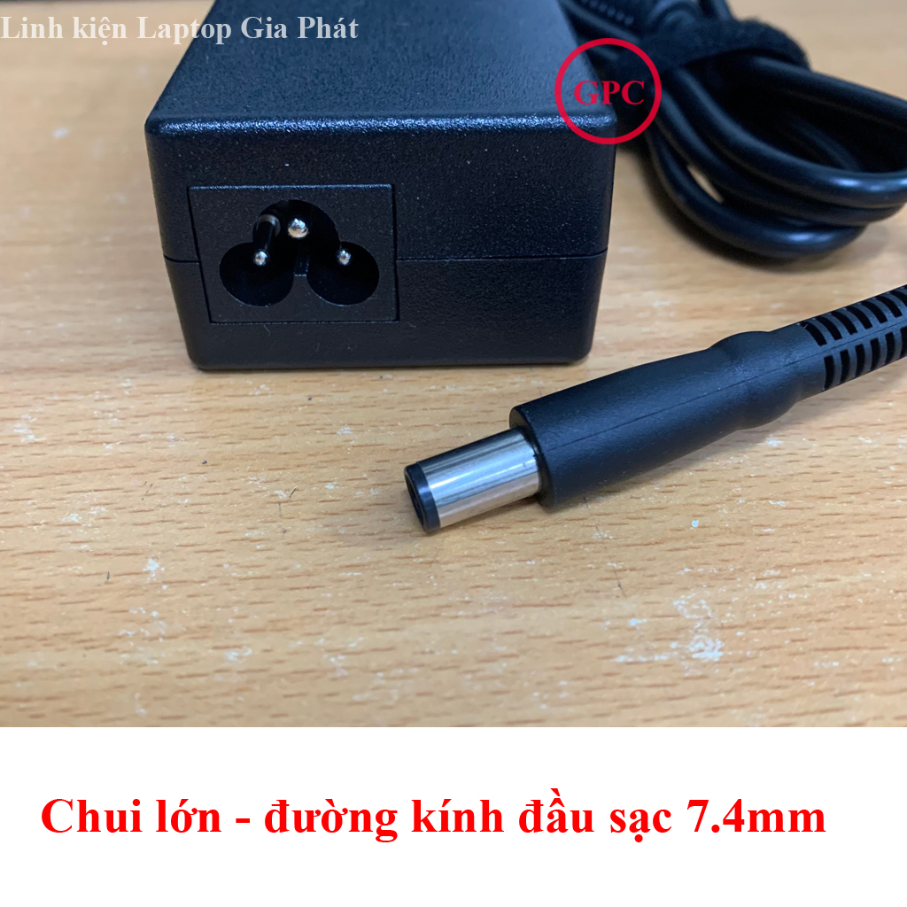 Sạc Laptop DELL 19.5V - 4.62A - 90W thay cho Latitude E6520 E5520 E5530 E6540 E5440 E5540 Chân Kim To đường kính đầu sạc 7.4mm (ký hiệu Φ7.4x5.0mm)
