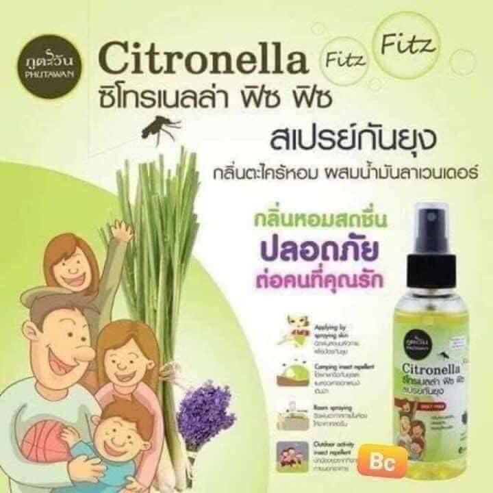 01 Chai Xịt Chống Muỗi Citronella Phutawan 100ml Thái Lan