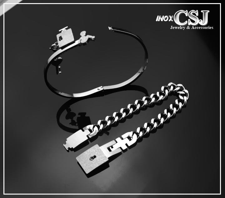 LẮC VÒNG TAY CẶP ĐÔI TITAN Ổ CHÌA KHÓA CP017
