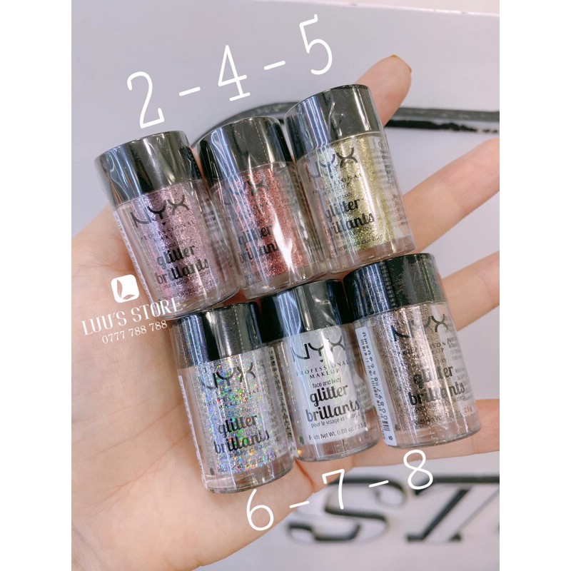 [Nhập RAISINGSTAR18, giảm 30k cho đơn 99k]Nhũ Mắt NYX Glitter Brillants
