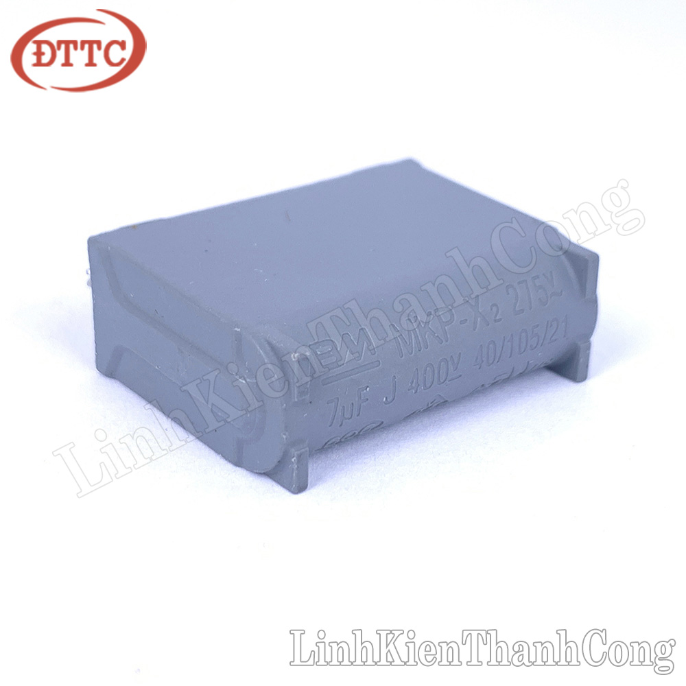 Tụ Bếp Từ 7uF 275VAC 400VDC Đứng Màu Xám