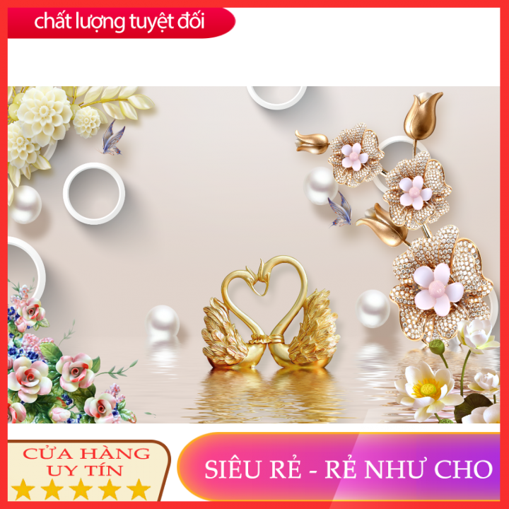 Tranh dán tường 3d phòng ngủ
