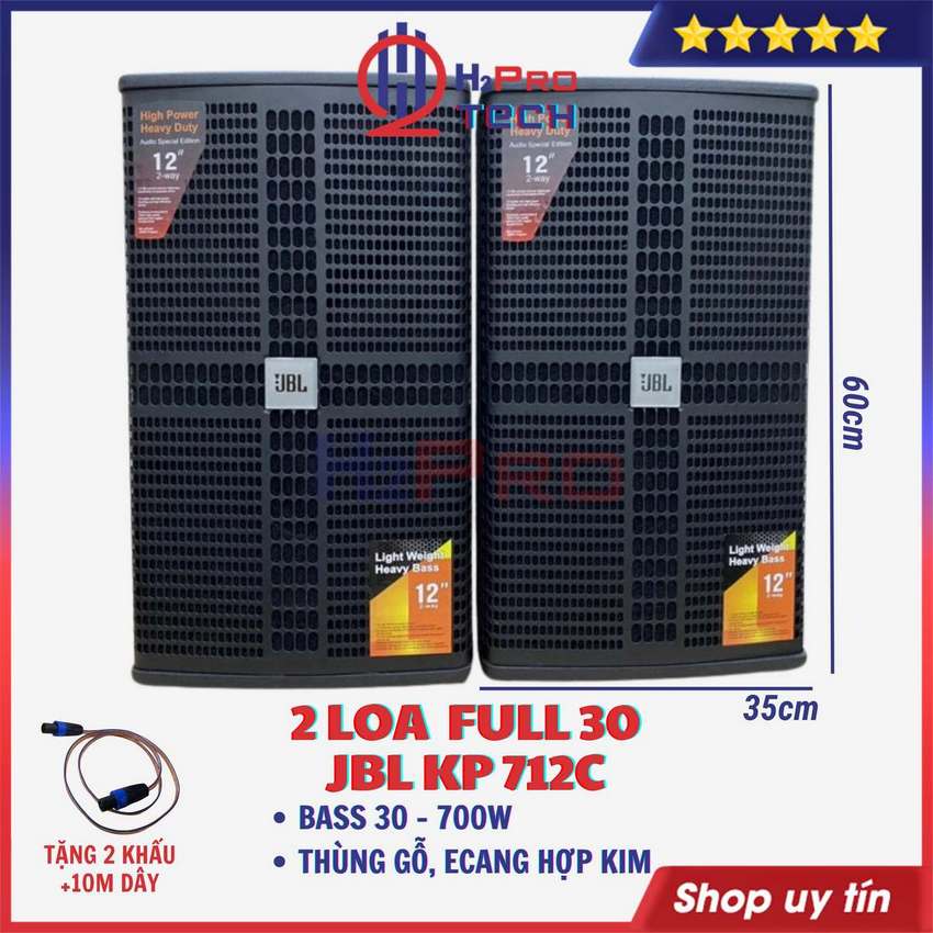 Đôi Loa JBL 712C Bass 30 700W ( Giá 2 Cái - Tặng 2 Khẩu Và 10M Dây ), Loa Full 30 JBL Hát Karaoke Gia Đình - H2Pro Tech