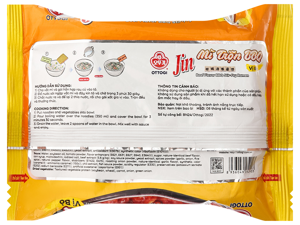 CB 10 GÓI MÌ JIN OTTOGI TRỘN BBQ VỊ BÒ 75GR- 52903