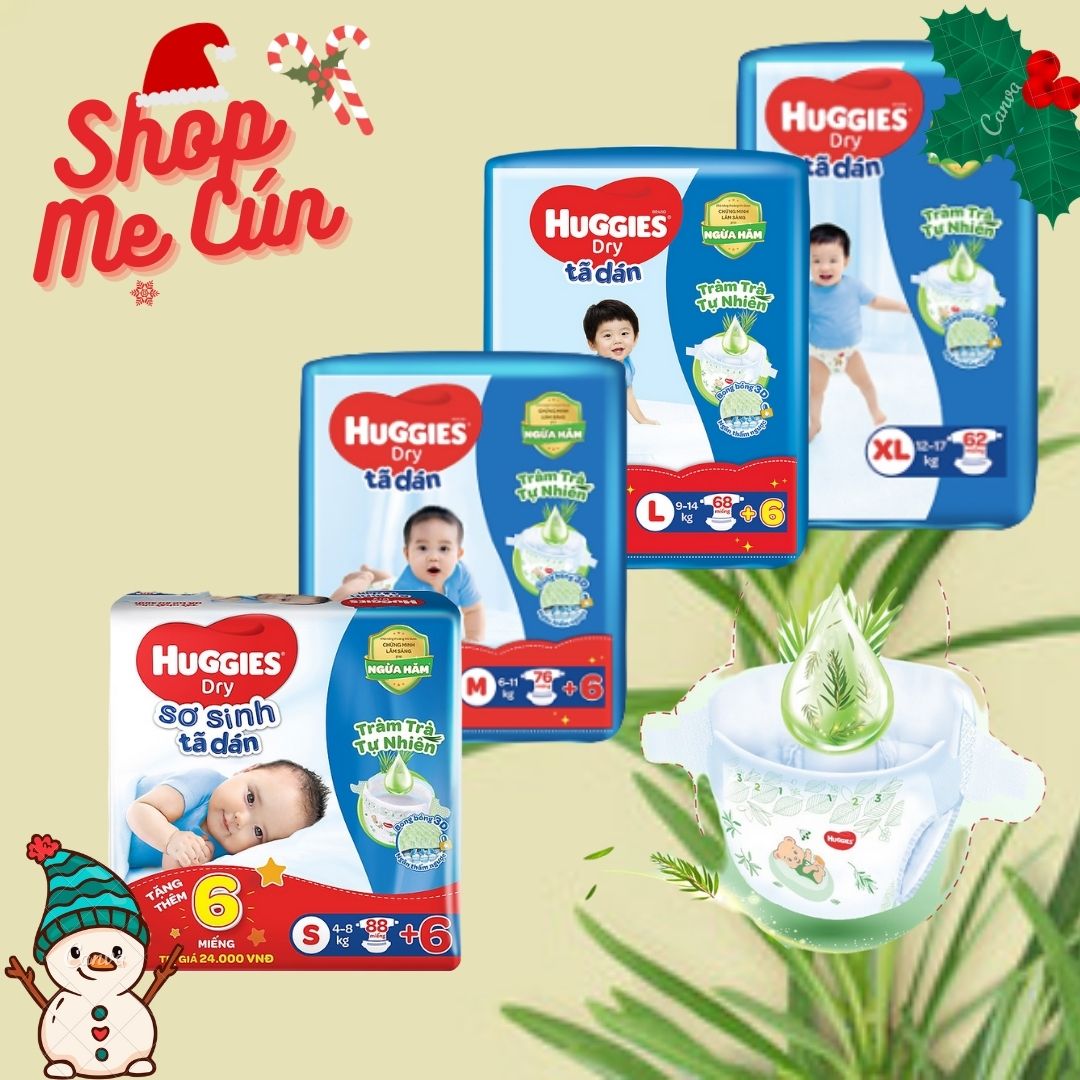 [MẪU MỚI] Tã dán Huggies S80/M76/L68/XL62/XXL56 date mới nhất