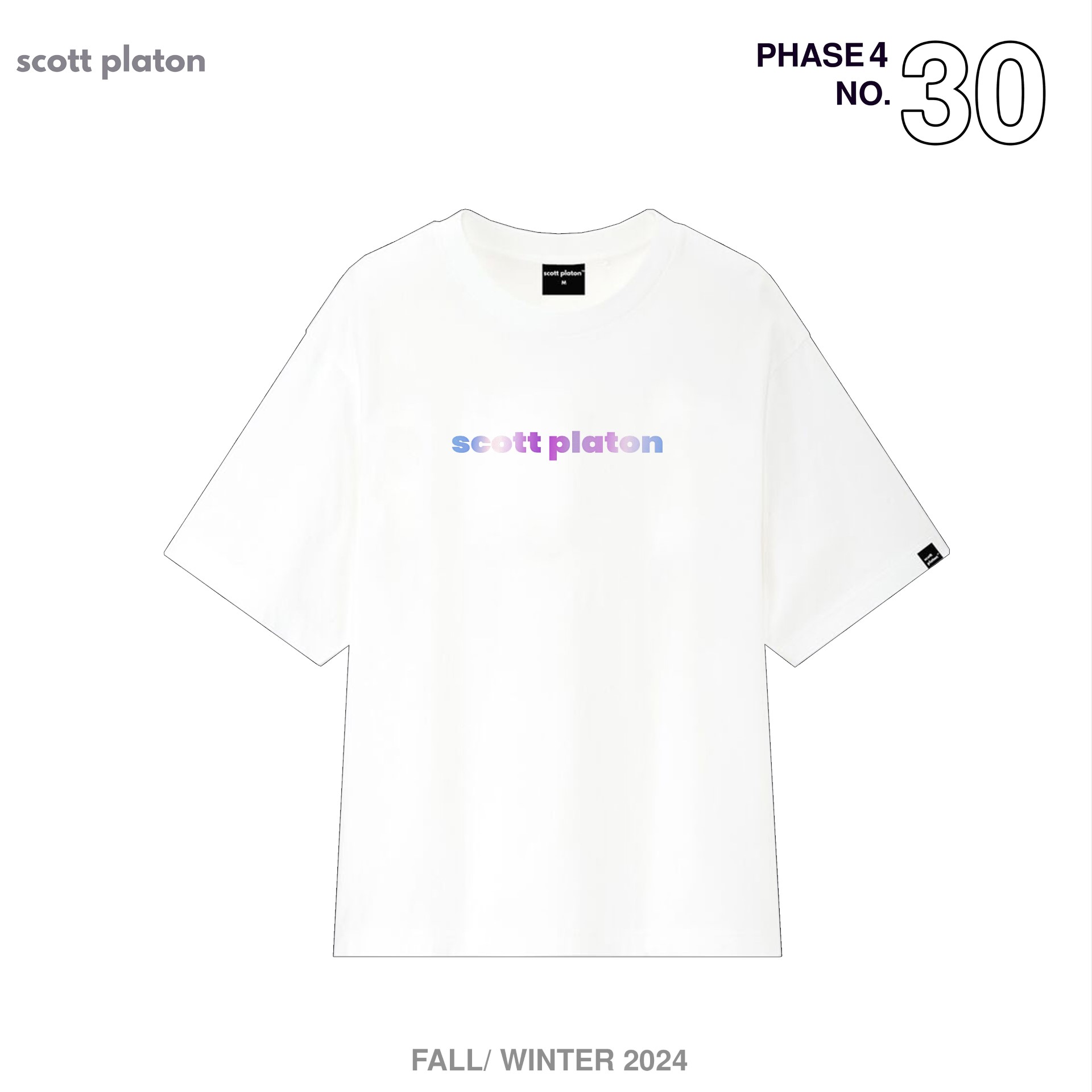 Scott Platon Áo thun Gradient Logo - Chất liệu cotton dày dặn đứng form