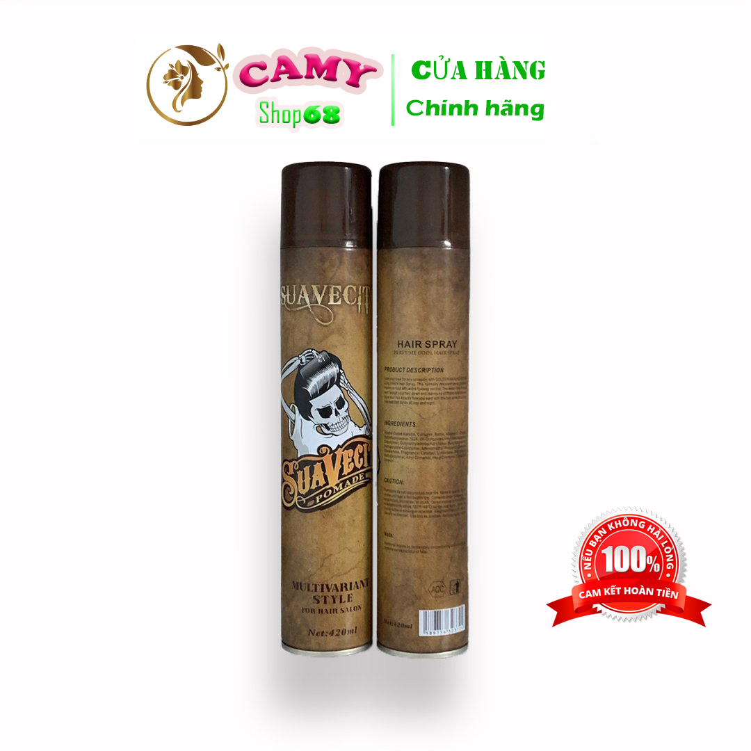 Gôm Xịt Giữ Nếp Tóc SUAVECITO Siêu Cứng 320ml [Chính hãng] Camy shop68