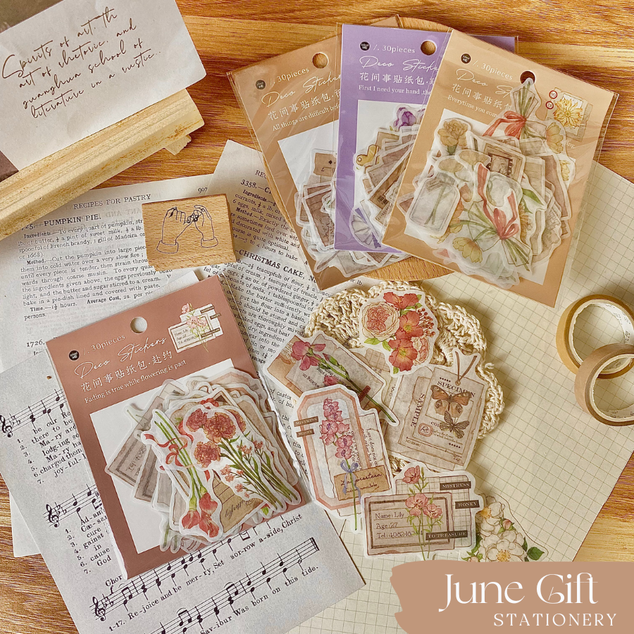Sticker Washi Hoa Vintage - Infeel Me