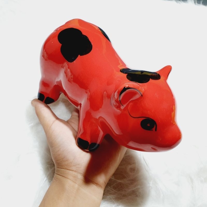 Lợn đất heo đốm gốm sứ tiết kiệm