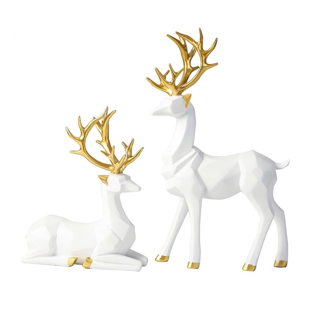 Decor Để bàn "Tượng Hươu Xếp Hình Origami" Bằng Nhựa Resin Mô Hình Trang Trí