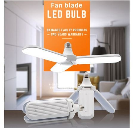 Bóng đèn led 3 cánh, đèn led cánh quạt xếp gọn, đèn led 45w tiết kiện điện